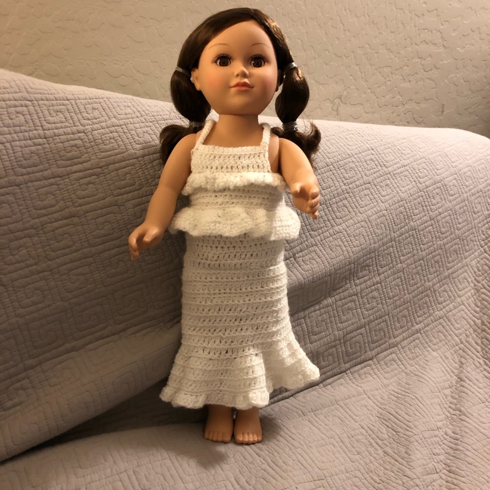 18” doll Skirt/tank & Top w headband (not shown)